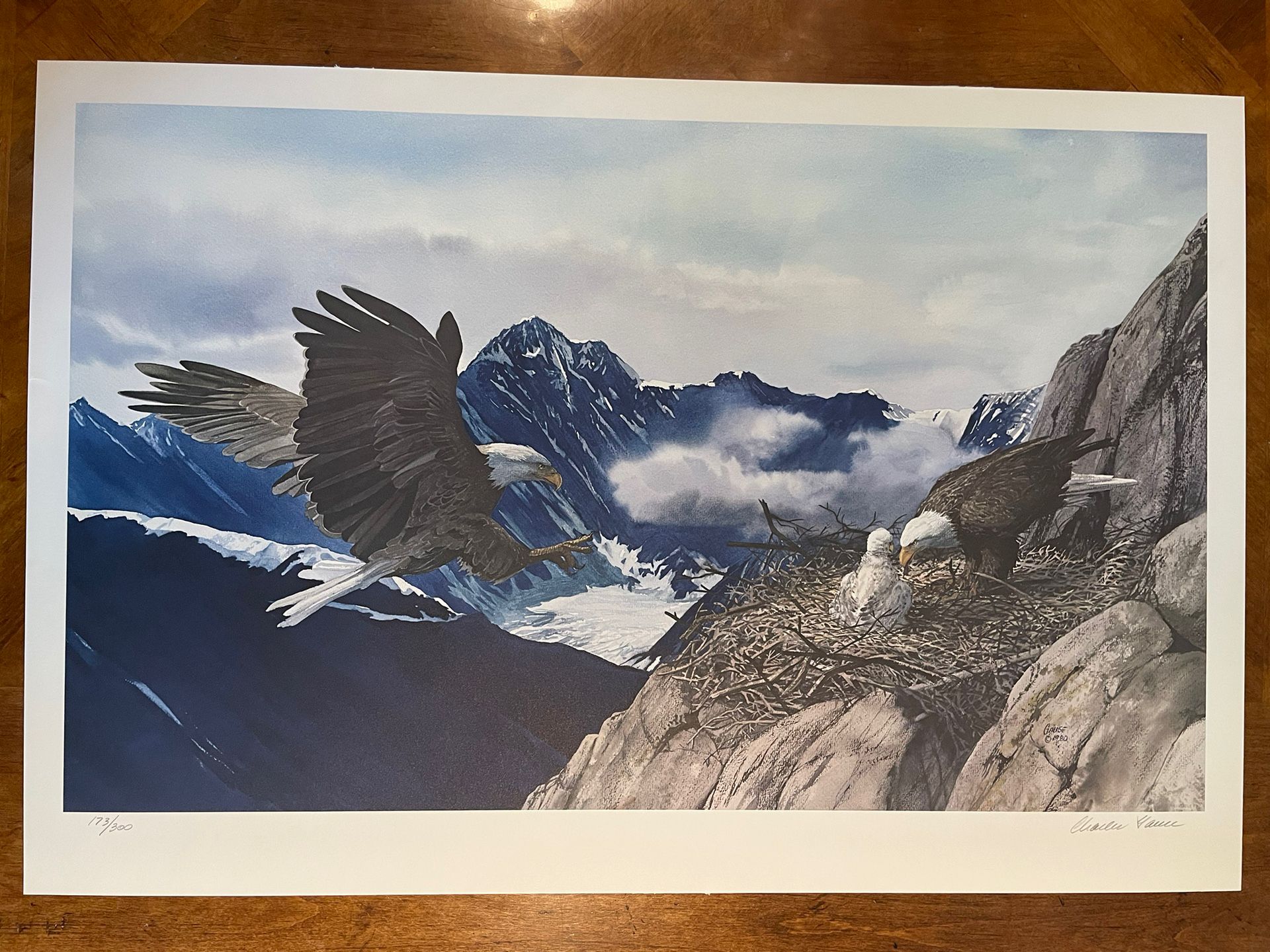 Charles Gause Lithograph Majestic Wings 20x30