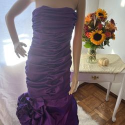 Royal Purple Jessica McClintock Prom, Bridesmaids Strapless Formal Dress