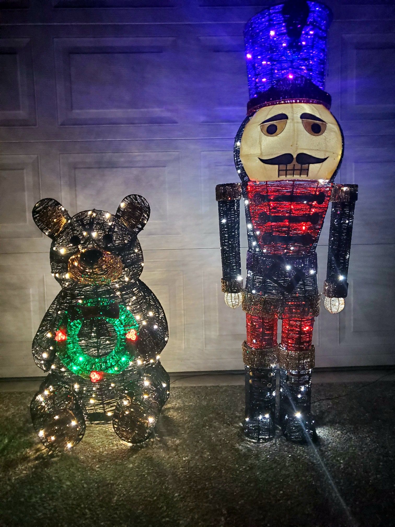 LED Nutcracker & Black Bear
