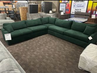 Modern Forest green sectional