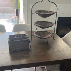 Wicker Serving Set
