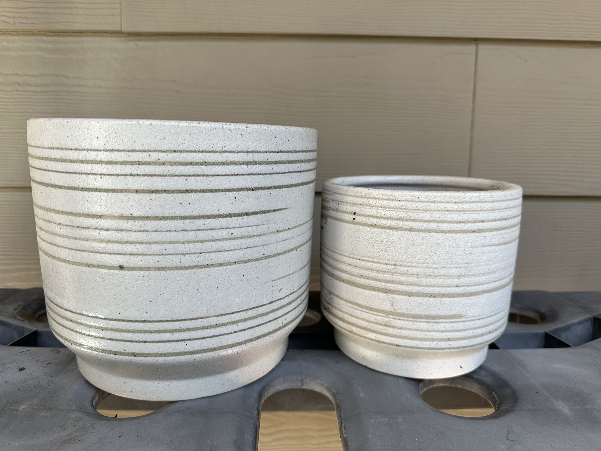 Pair Of Ceramic Planters/ Pots
