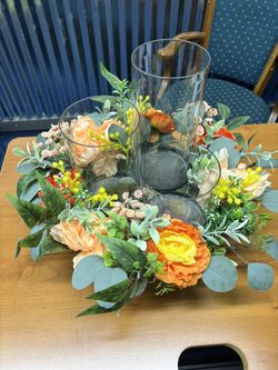 Flowered candle Holder