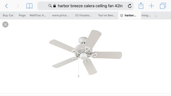 Ceiling Fan Harbor Breeze 42in White For Sale In Las Vegas Nv