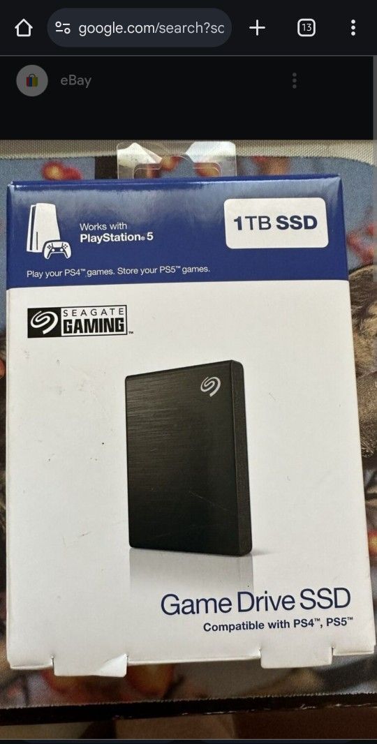 Seagate 1tb External SSD For Gaming Consoles Desktop Laptop And Mobile 