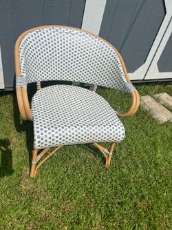 Boho style bamboo chair