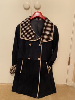 Italian Leather Coat - Women’s Size Small-reversible