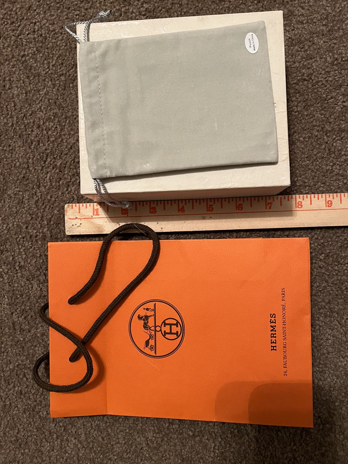 Hermes Gift Bag & Neiman Marcus Jewelry Pouch