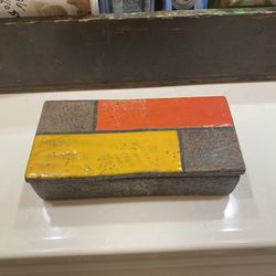 1970 Raymor Bitossi Pottery Box Made In Italy