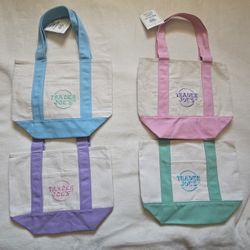 Mini Pastel Canvas Tote Bags Trader Joe's  2026