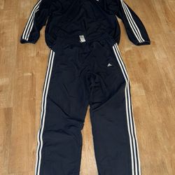 Y2K Navy Blue vintage Adidas tracksuit 2XL
