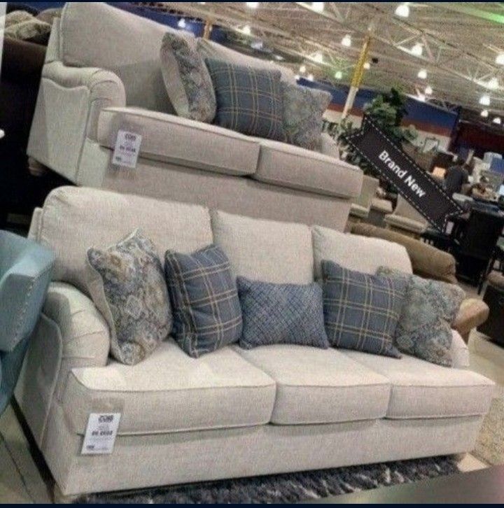 Linen Living Room Set By Ashley Furniture