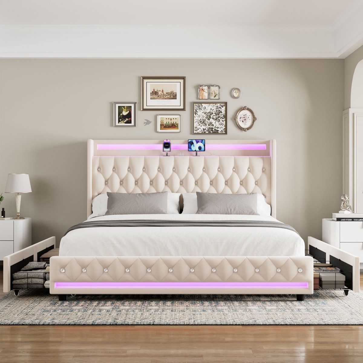 King Bed Frame Brand New With Storage