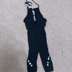 New One Size Black Fishnet Bodysuit Lingerie Outfit Festival Stretchy 