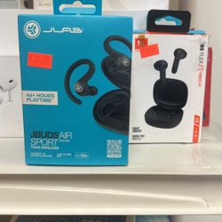 Jlab Jbuds Air Sport 44+ Hours Of Play Time 