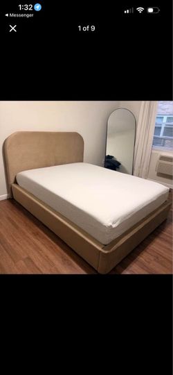 Wayfair Barella queen-size upholstered platform Bed Frame