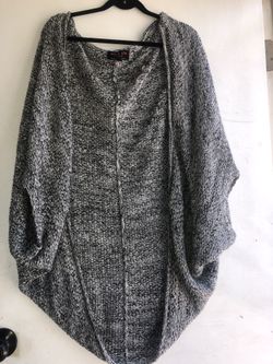 Black / white / grey loose cardigan