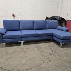 *Same Day Delivery Available!* 
Blue Chaise Sectional