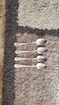 Vintage silver plated baby spoons