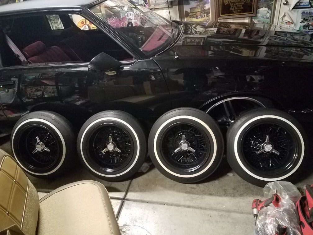 14x7 tru spokes lowrider white wall tires 520s premium sport way true spoke 3 wing knockoffs cash or trade 13x7 Daytons 14 zenith supremes Roadster