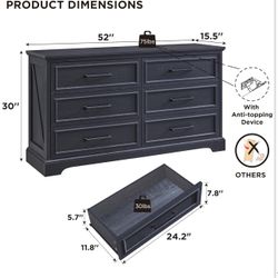 🔥ON SALE🔥Farmhouse 6 Drawers Dresser for Bedroom,