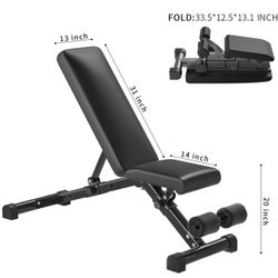 NEW IN BOX Quick Assembling Adjustable Weight Lifting Benches Fitness Full Body Workout Benchpress Foldable Incline Decline Exercise 