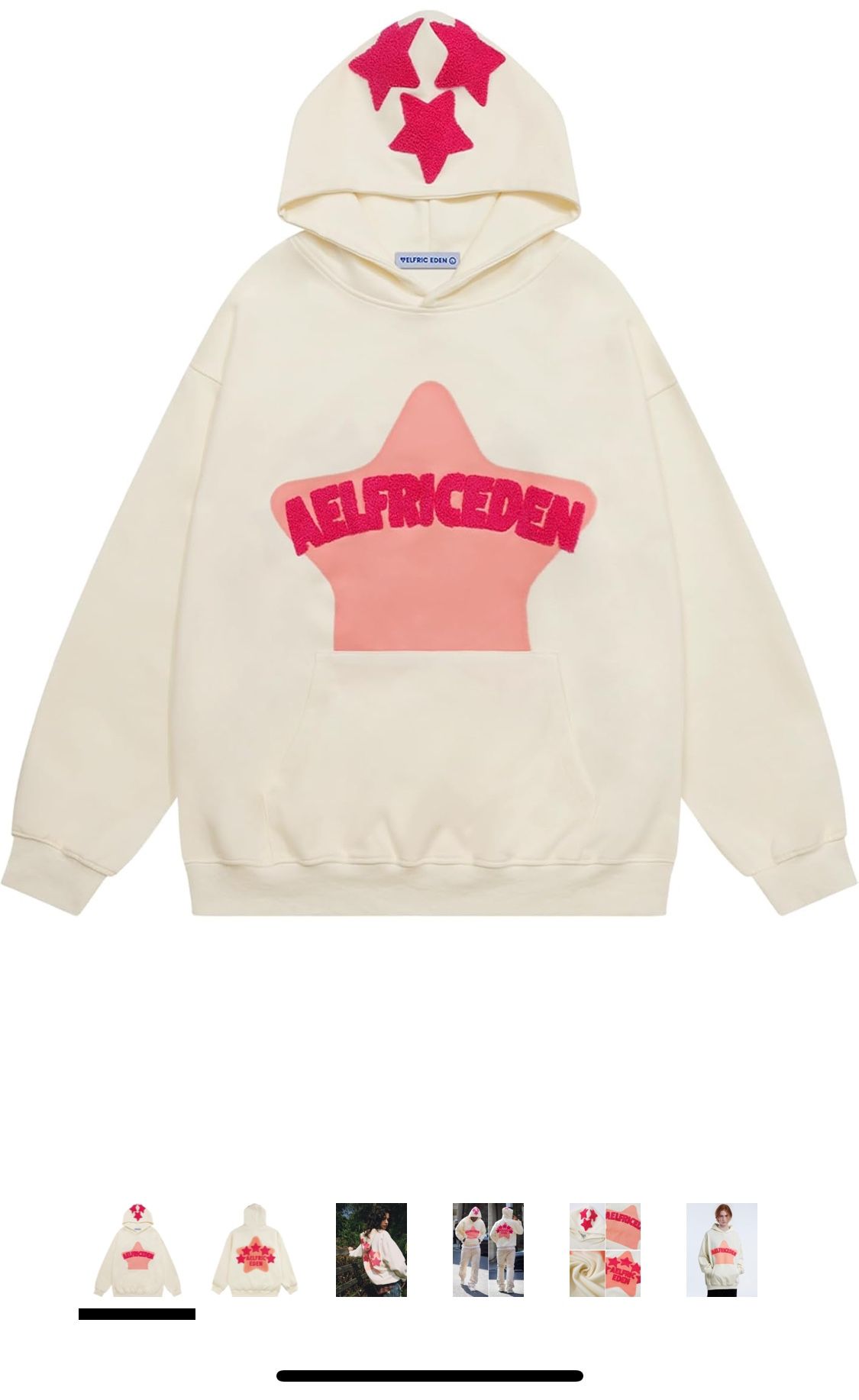 Aelfric Eden Pink Star Hoodie Large