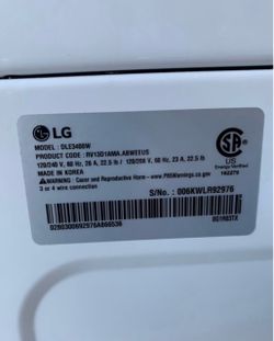 LG Electric Dryer