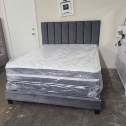 Queen Size Bed Frame With Mattress