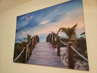 Beach Boardwalk Canvas Wall Art