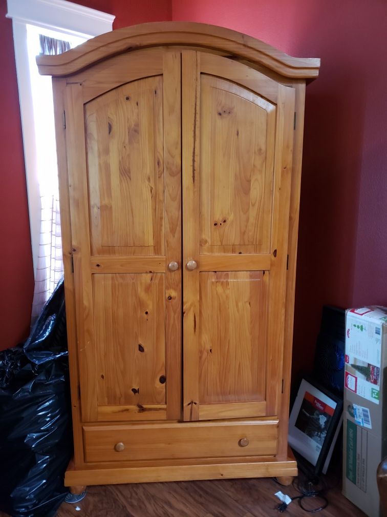 Solid wood armoire for Sale in Port Orchard, WA OfferUp