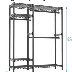 Heavy Duty Clothes Rack, Portable Metal Clothing Racks