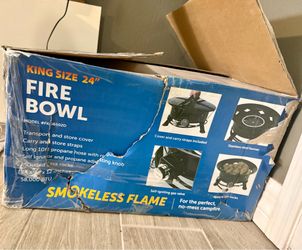 24” Flame King propane fire pit