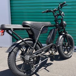 ✅ BRAND NEW- 750/1000W Motor (Peak Watt)Electric Ebike (Dual battery/Extended Seat) (Retro Style) ⚡️🚀32mph Top Speed/60+ Mile Range