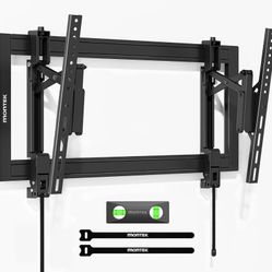 monTEK Heavy Duty Tilting TV Wall Mount Barckt for 37–90" TVs up to 200 lbs – Low Profile, Universal