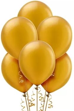 16in Metallic Gold Balloons 50pcs For Kids Birthday Party Celebration Garland
