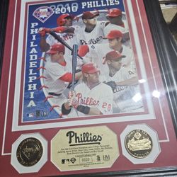Phillies World Series Plaque And Coin