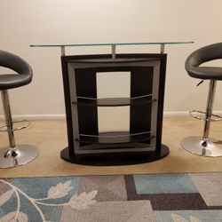Contemporary Glass Standing Bar - Perfect Condition!