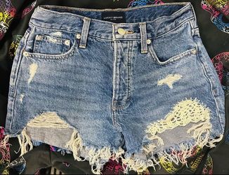Lucky Brand Distressed Denim Shorts Size: 0/25