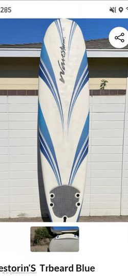 WAVESTORM TRBEARD  BLUE SURF BOARD IN GOOD SHAPE 50