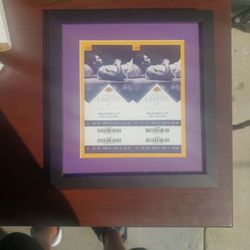 Kobe B Framed Season Ticket 
