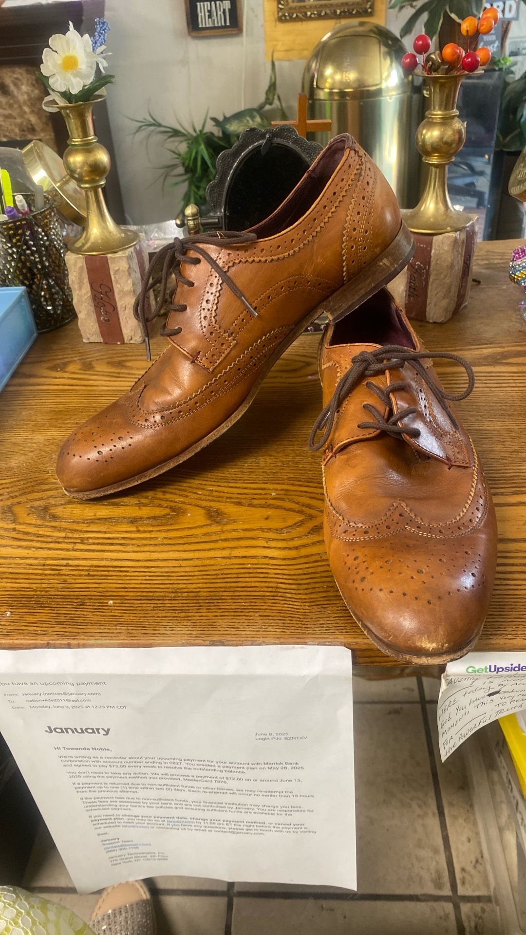 Men’s Ted Baker Shoes Brown Leather Brogue