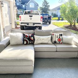 Grey Sectional  Sofa / Chaise 
