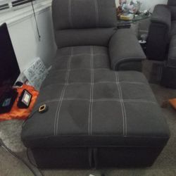 2 Piece Sectional Sofa (With Pullout Sleeper),  And  Chaise (With Storage Space)
