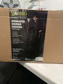 Halloween Animated Zombie Soldier Animatronic