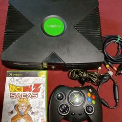 Xbox Original With Controller And Game 