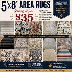 5x8 rugs starting from $35