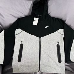 Nike Tech Fleece Hoodie In Black And Grey