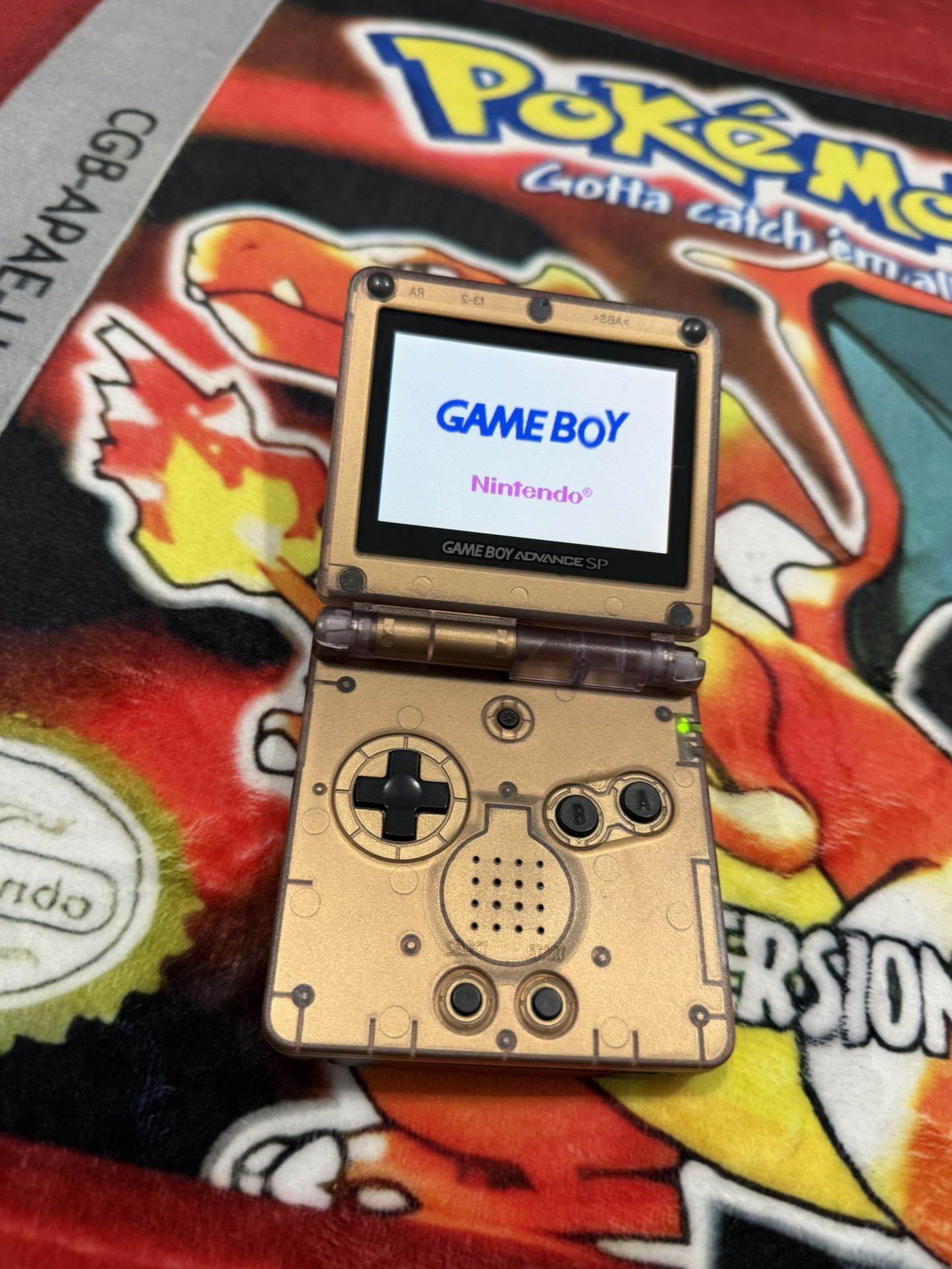 Custom Atomic Purple Shell/ Gold Interior GBA sp 101