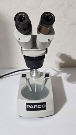 PARCO PST Series Stereo Microscope WF10X 4X Dual Light Lab Microscope